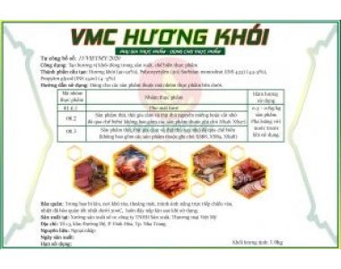 HƯƠNG XÔNG KHÓI NƯỚC || PHỤ GIA THỰC PHẨM VMC 